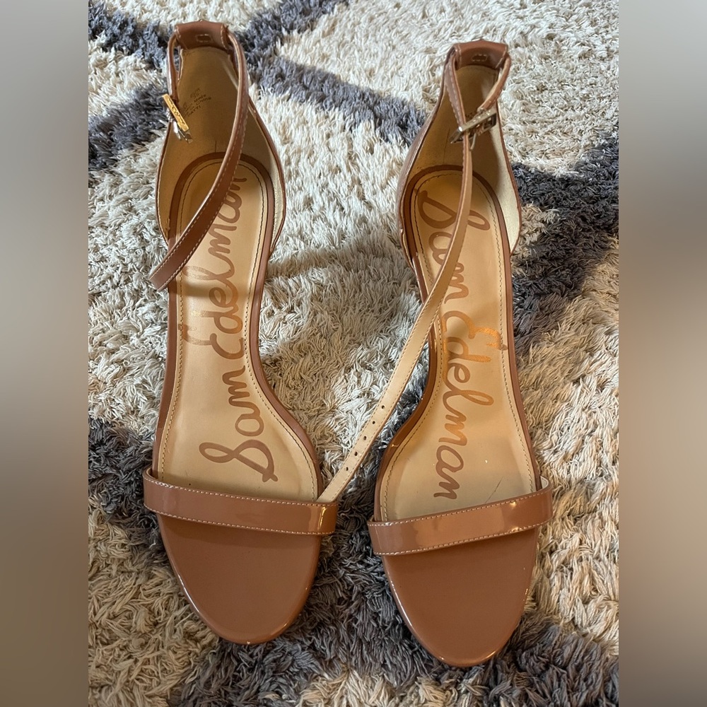Sam Edelman Brown Ankle Strap Heels
